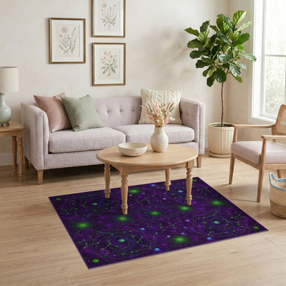 Abstract Area Purple Cosmic Constellation Area Rug
