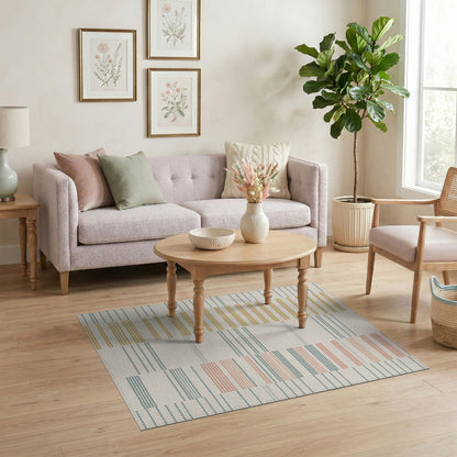 Multi-Color Geometric Dot Area Rug