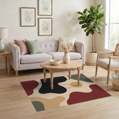Organic Abstract Shapes Area Rug