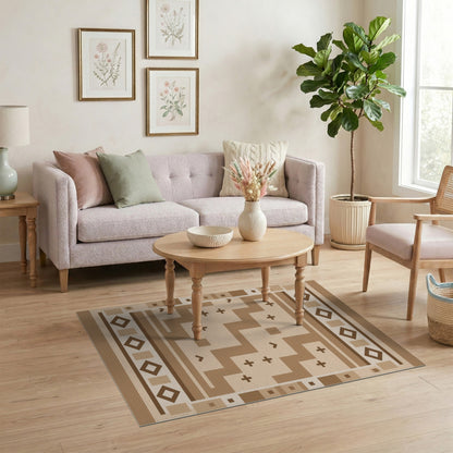 Southwestern Geometric Brown No. 2 Area Rug