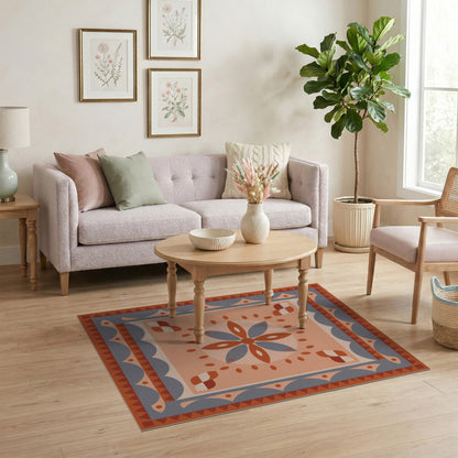 Orange Southwestern Geometric No. 16 Area Rug