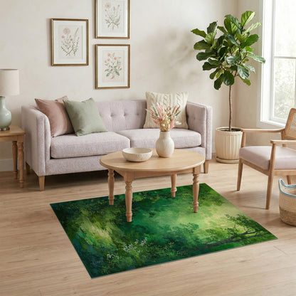 Verdant Forest Stream Area Rug