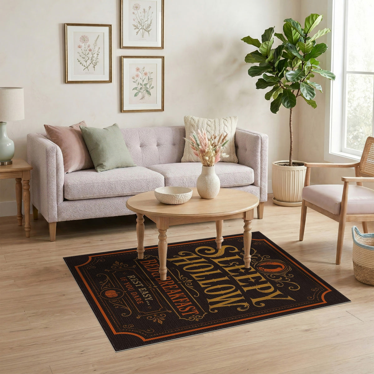 Gold and Silver Sleepy Hollow Vintage Area Rug