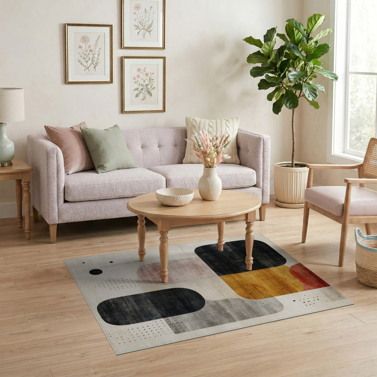 Multi-color and Patterns Abstract Multi-Color Geometric Area Rug