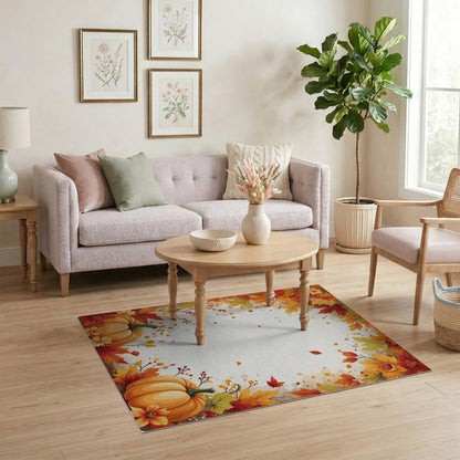 Harvest Autumn Pumpkin Harvest Area Rug