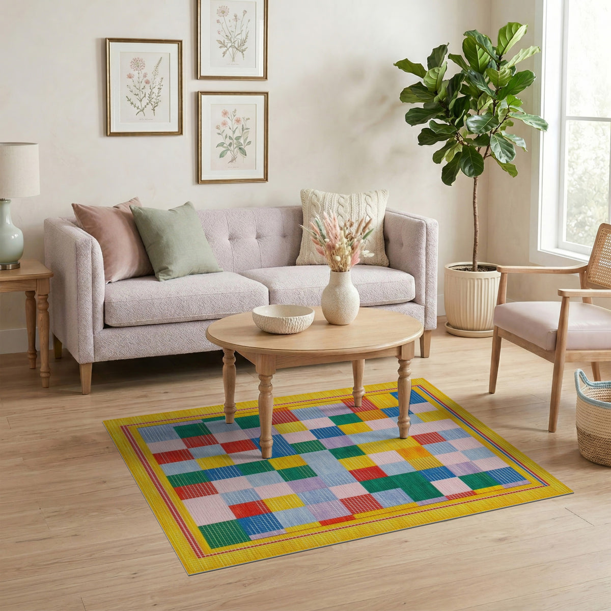 Vibrant Multi-Color Geometric No. 23 Area Rug