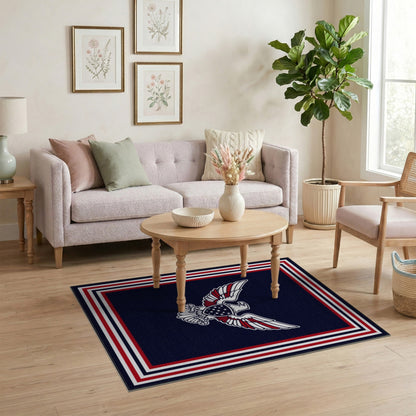 Patriotic Eagle Navy Area Rug