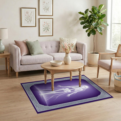 Ethereal Skeleton Veil Purple Area Rug