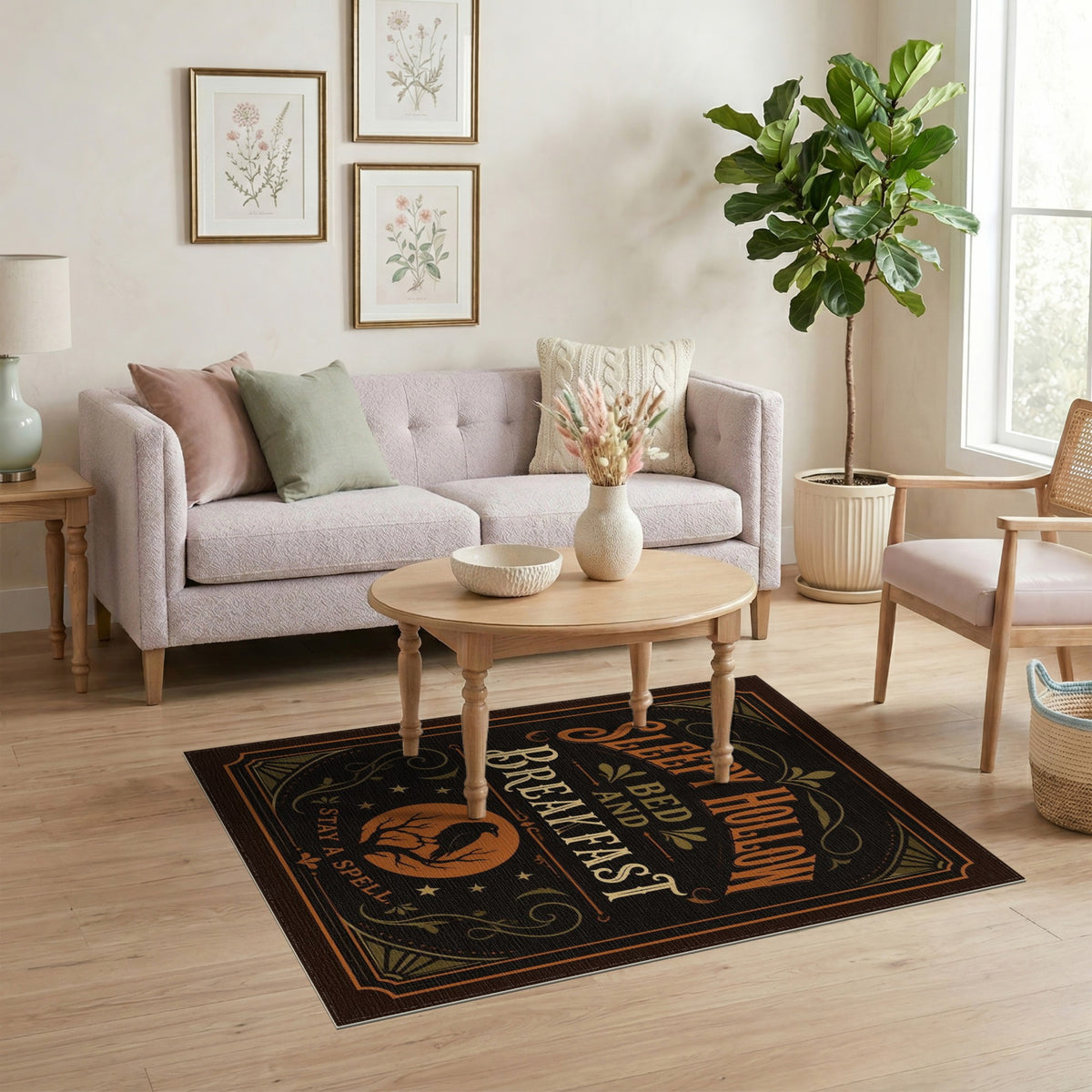 Sleepy Hollow Raven Vintage Rug