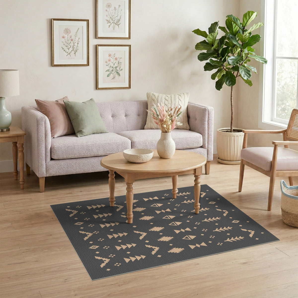 Beige Heritage Tribal Area Rug