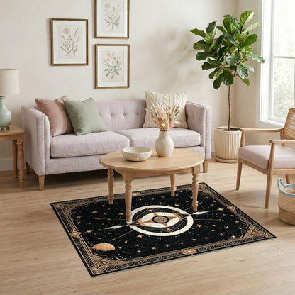 Celestial Gold Geometric Area Rug