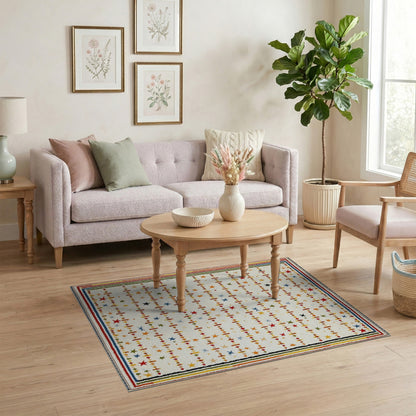 Multi-Color Star Geometric Area Rug
