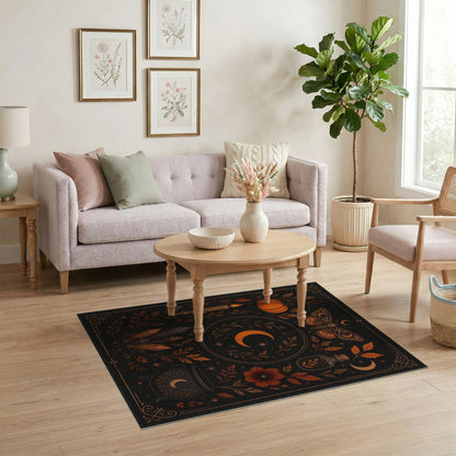 Mystic Moth Moon Area Rug