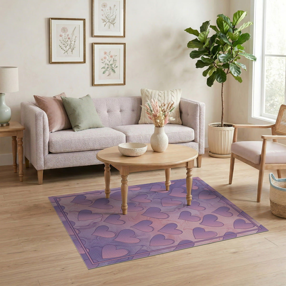Purple Heart Marble Area Rug