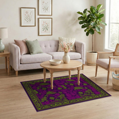 Purple Floral Vintage No. 65 Area Rug