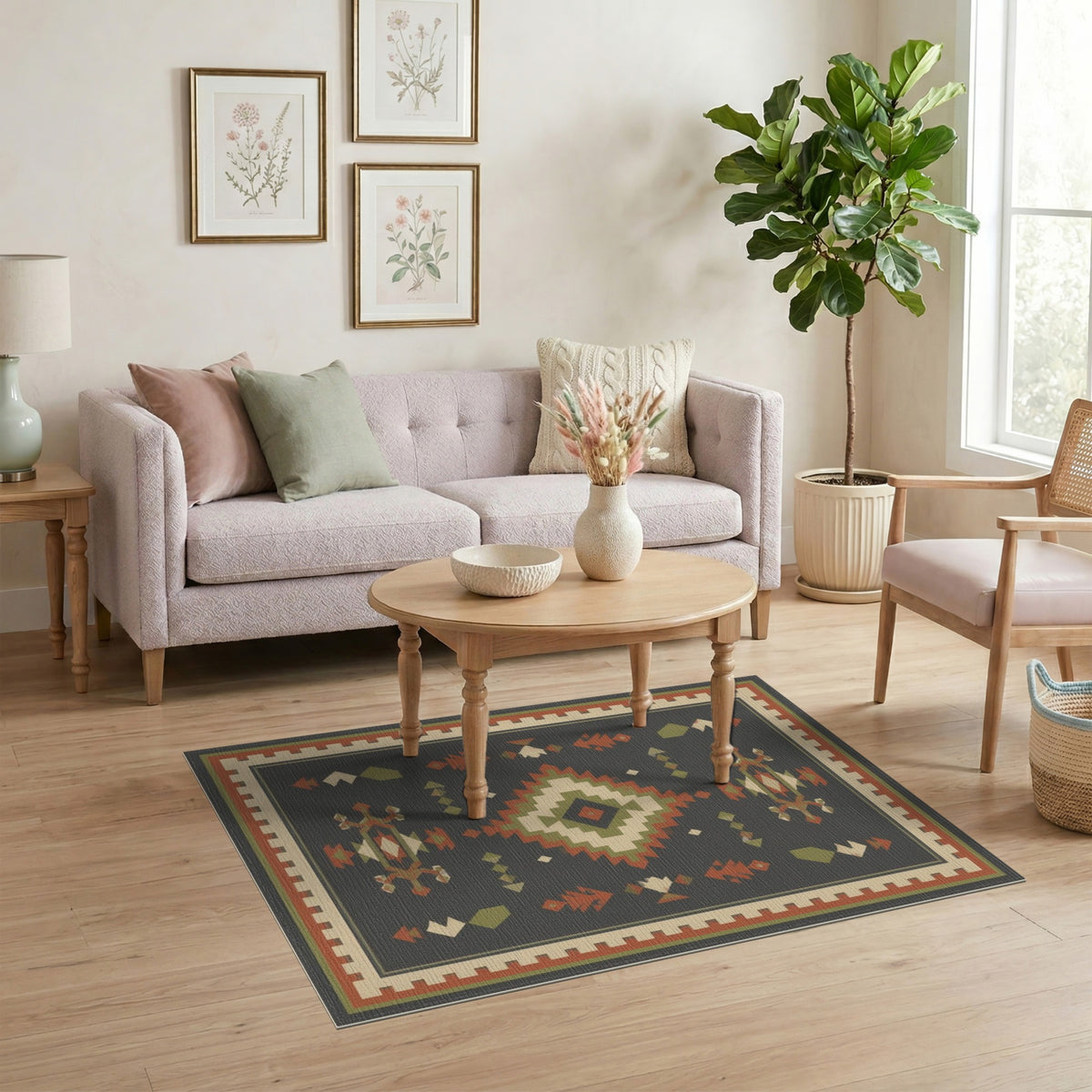 Heritage Tribal Grey Area Rug