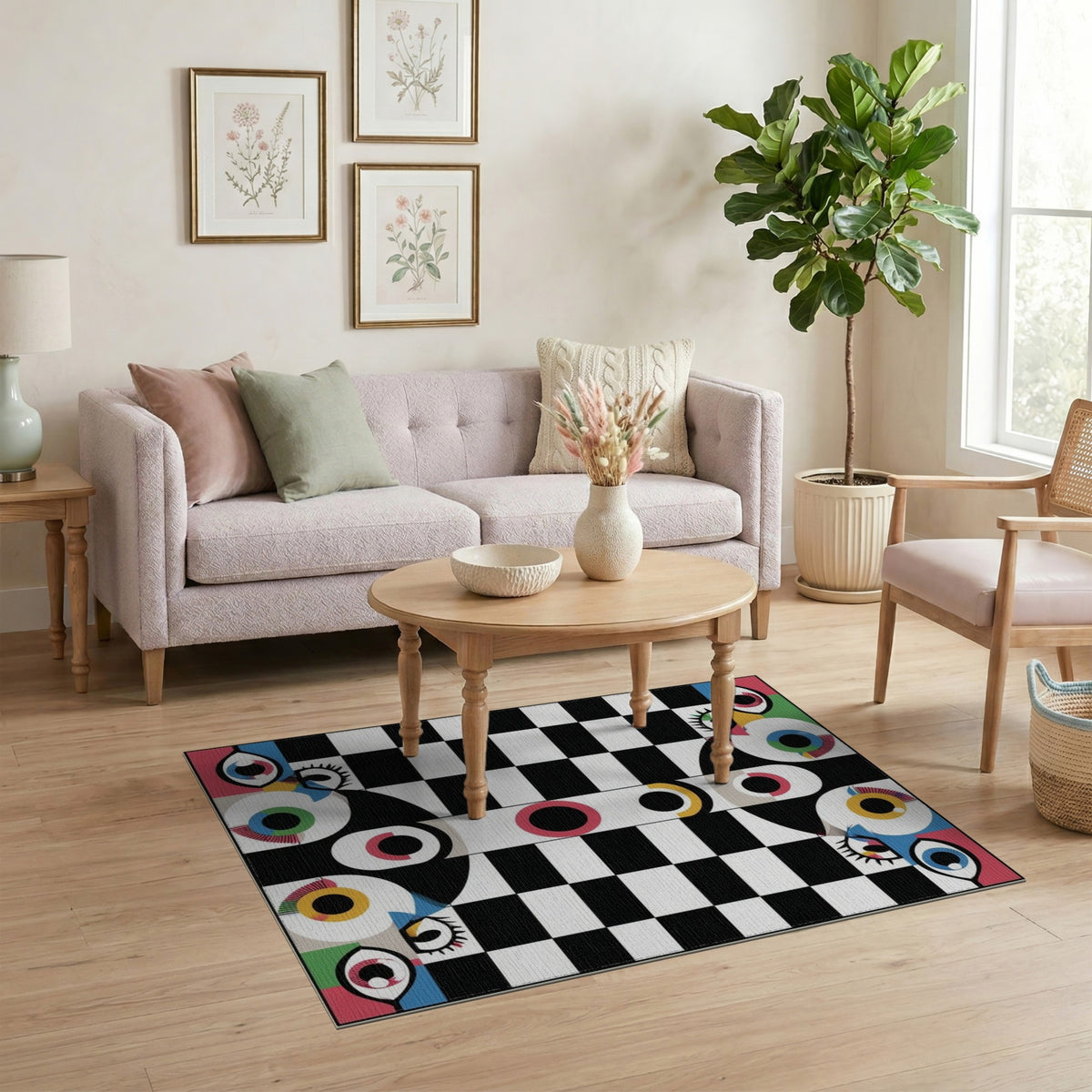 Vibrant Eye Geometric Area Rug