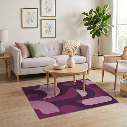 Abstract Area Purple Abstract Geometric Area Rug