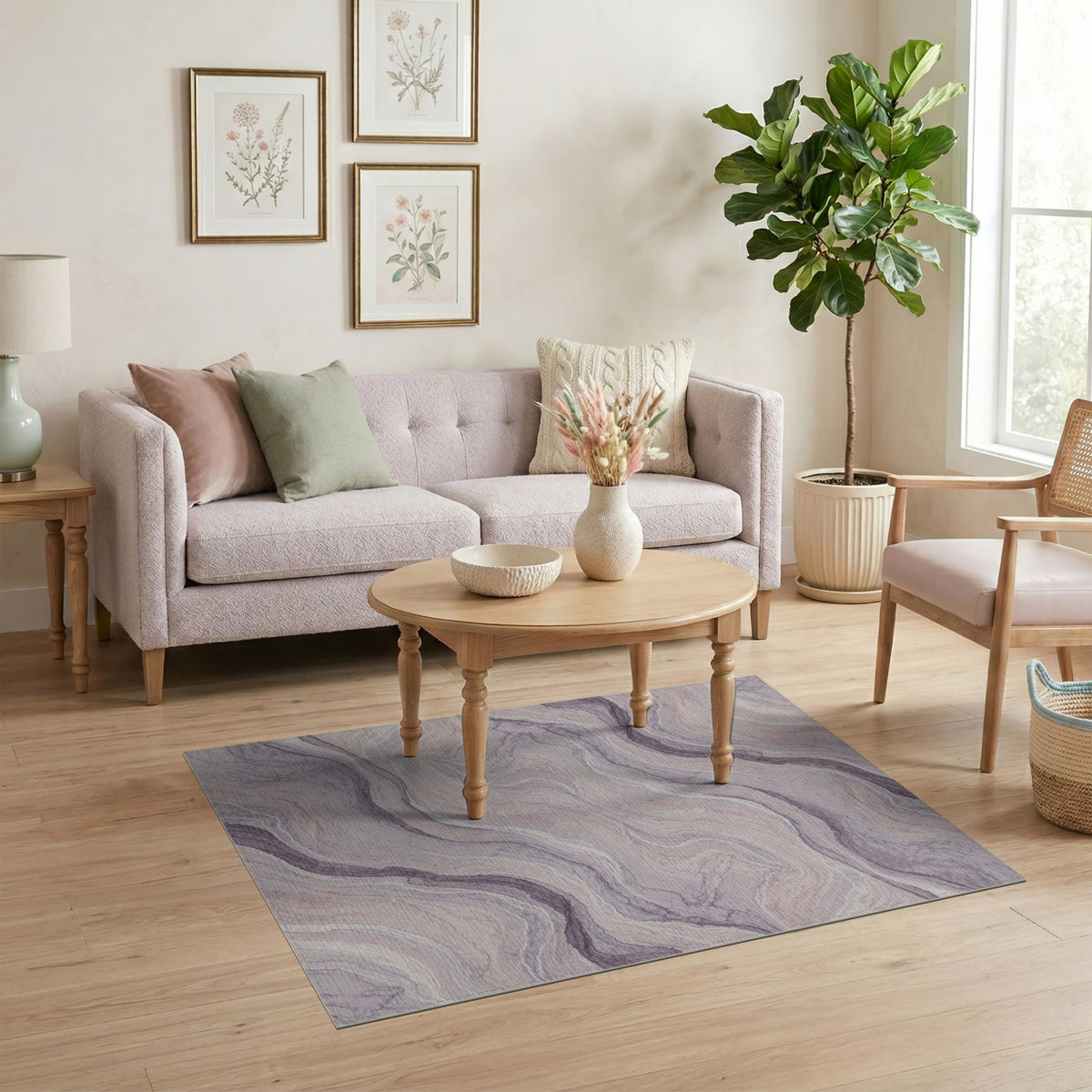 Purple Abstract Area Purple Marble Swirl Abstract Area Rug