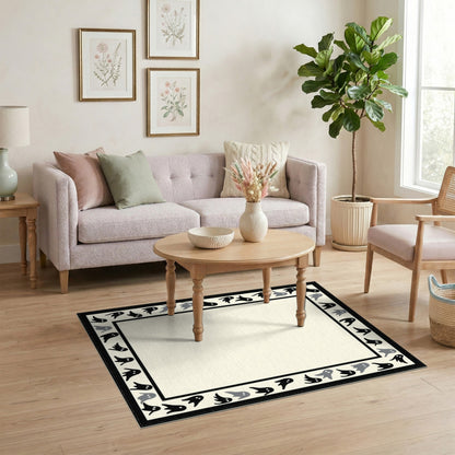 Ghost Border Kids Cartoon Area Rug