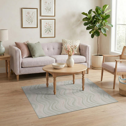Soft Wave Abstract Area Rug