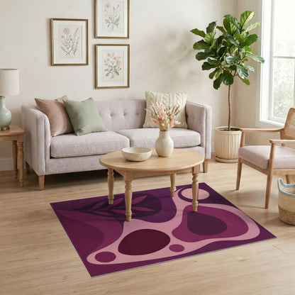 Purple Abstract Area Purple Abstract Organic Area Rug