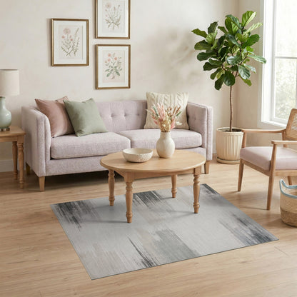 Grey Abstract Area Grey Abstract Brushstroke Area Rug
