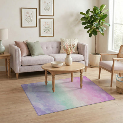 Pastel Starry Cloud Washable Area Rug