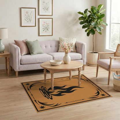 Heritage Tribal Flame Brown Area Rug