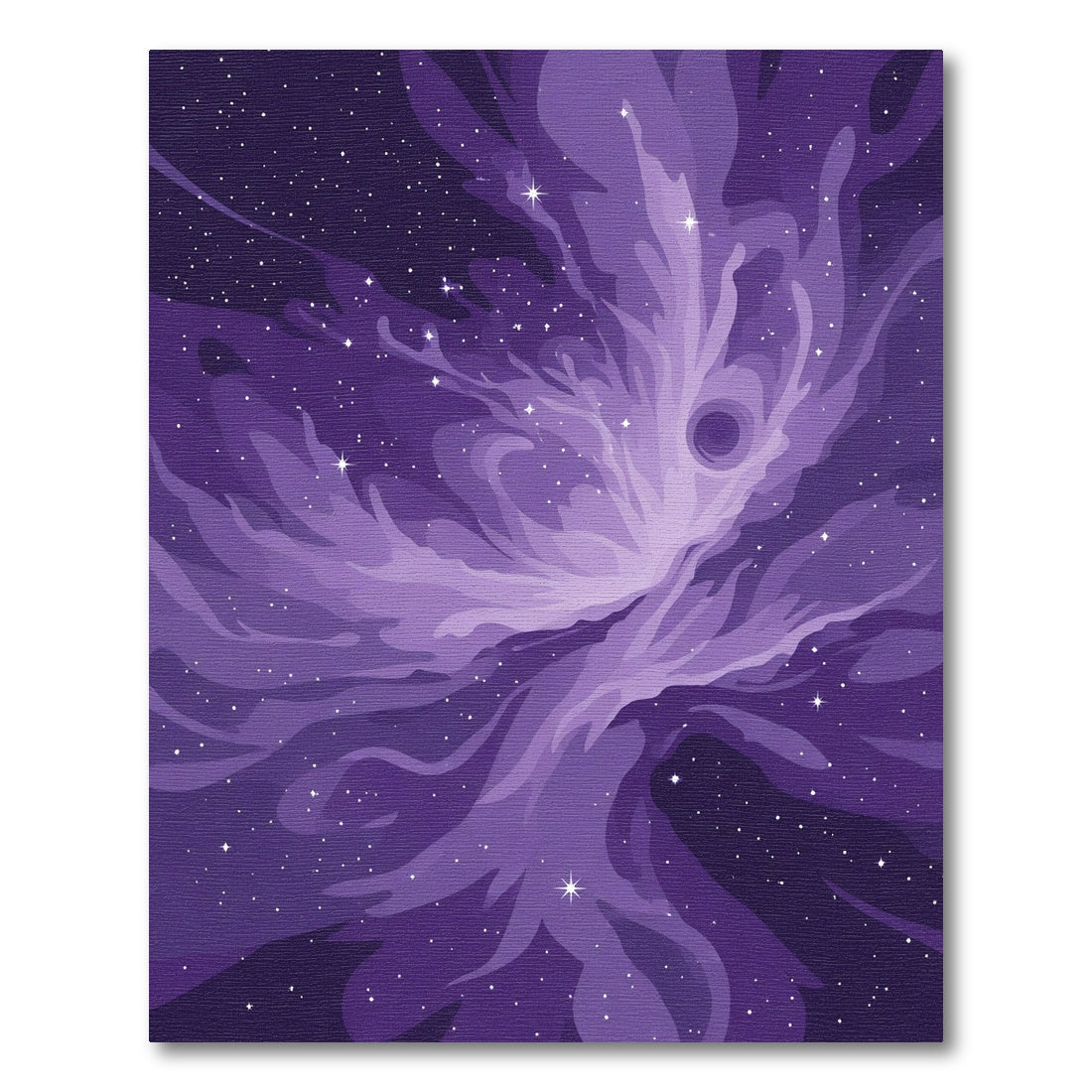 Purple Cosmic Swirl Nebula Stars Rug