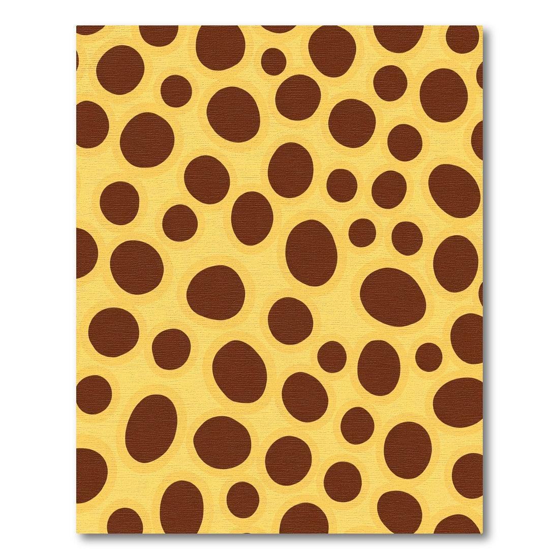 Yellow Brown Organic Bubble Arrangement Rug