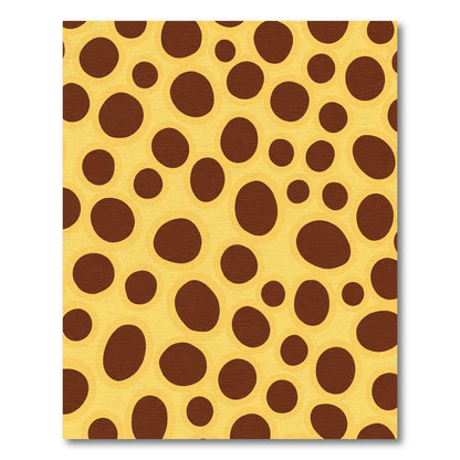 Yellow Brown Organic Bubble Arrangement Rug