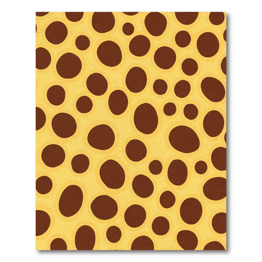 Yellow Brown Organic Bubble Arrangement Rug