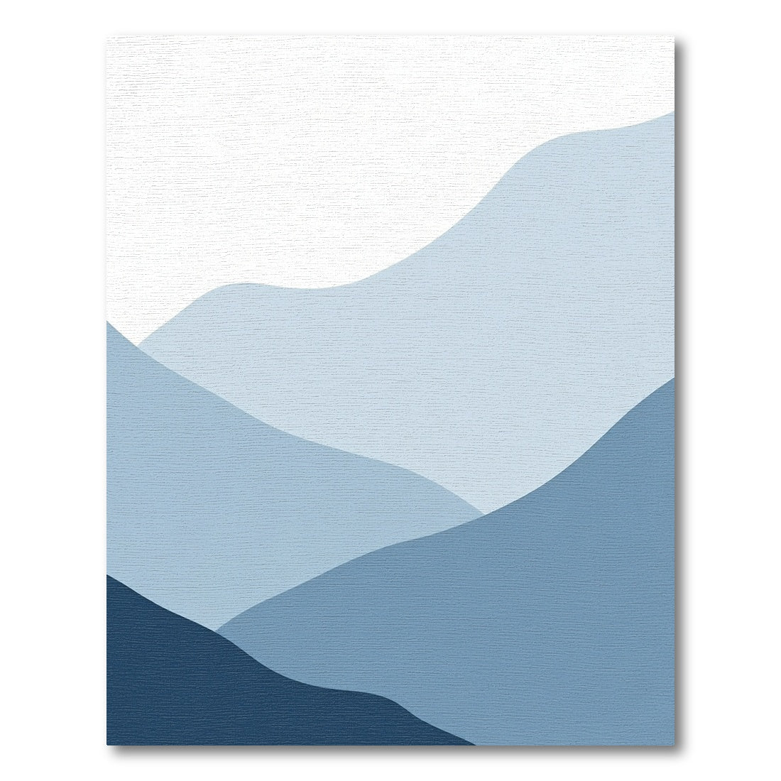 Abstract Blue Gradient Hills Rug