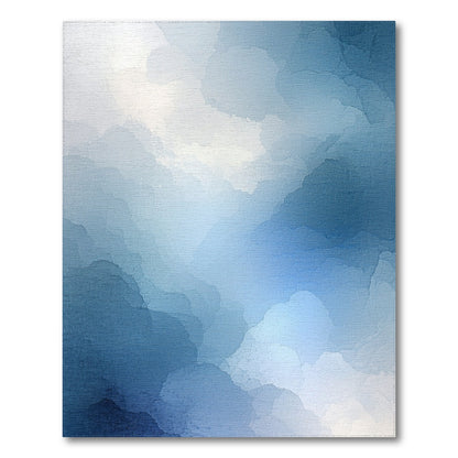 Ethereal Blue Cloud Abstract Area Rug