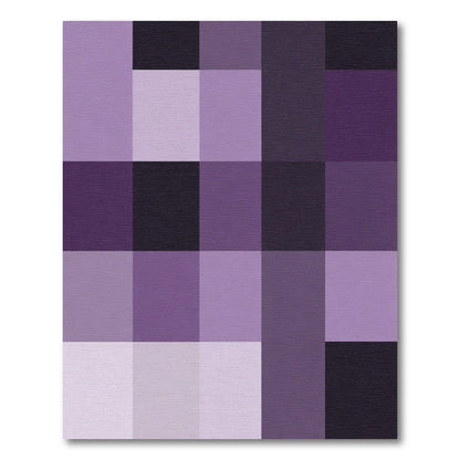 Amethyst Plaid Geometric Squares Rug