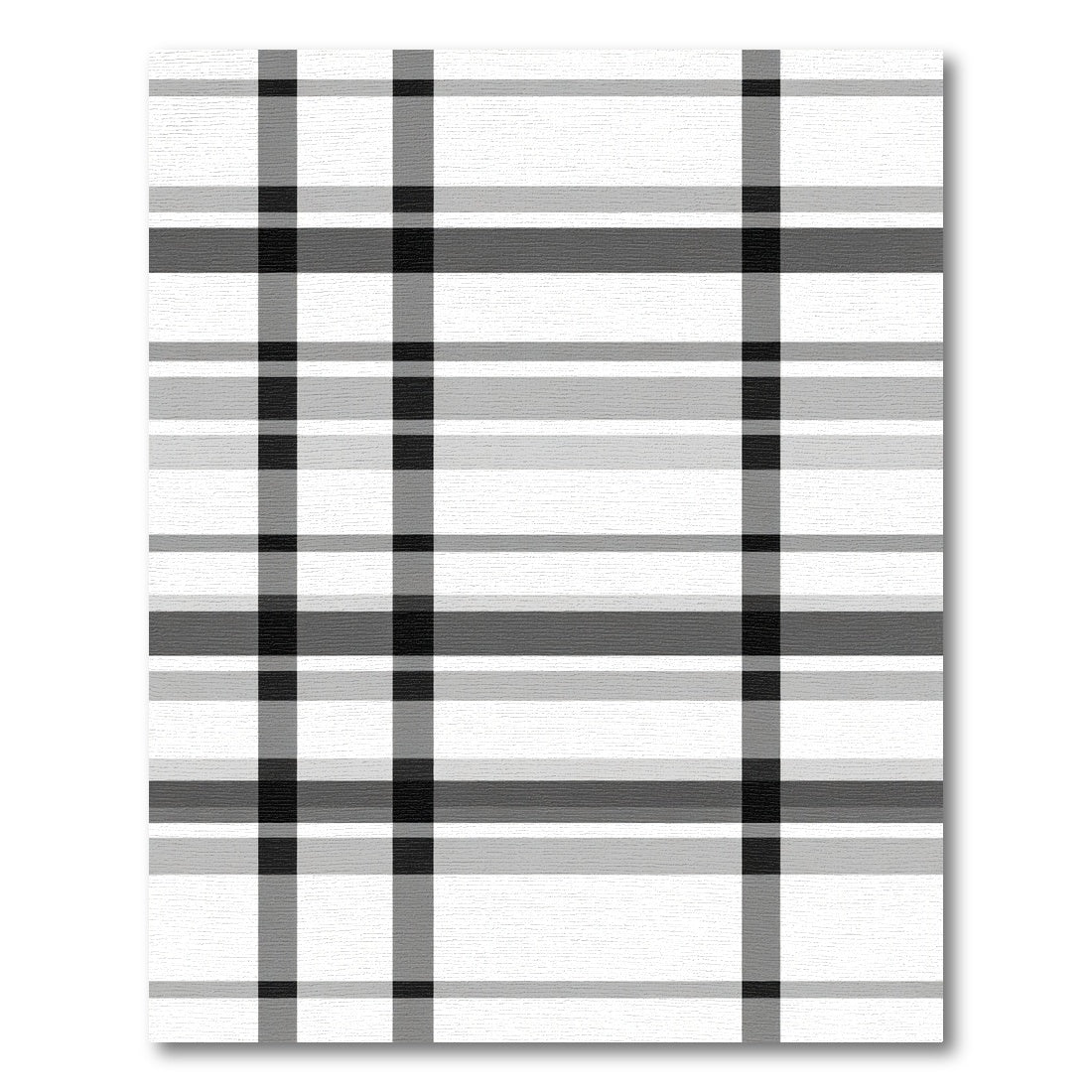 Monochrome Plaid Grid Rug