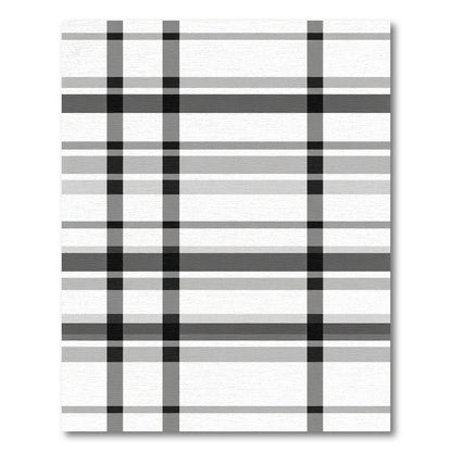 Monochrome Plaid Grid Rug