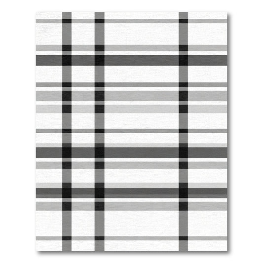 Monochrome Plaid Grid Rug