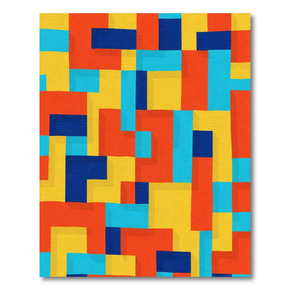Mid-century Modern Geometric Abstract Rug
