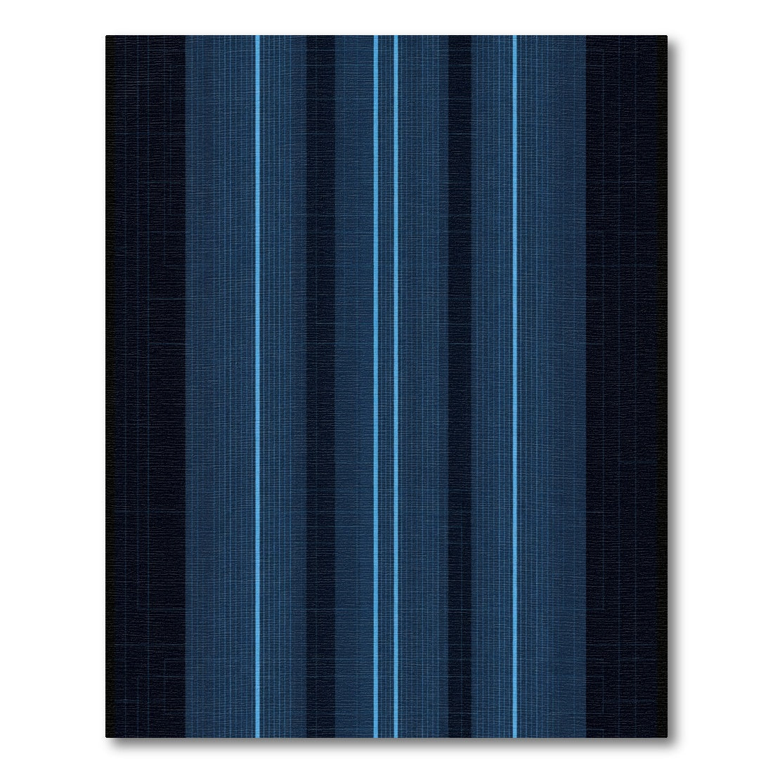 Modern Blue Striped Geometric Rug