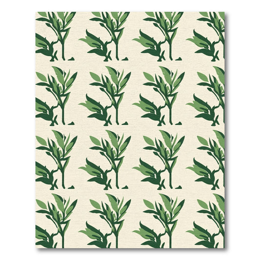Green Leafy Branches Repeatrug Rug