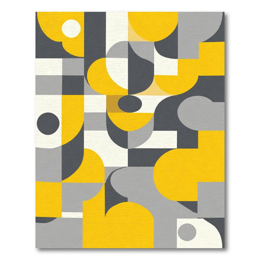 Modern Geometric Sunburst Abstract Rug