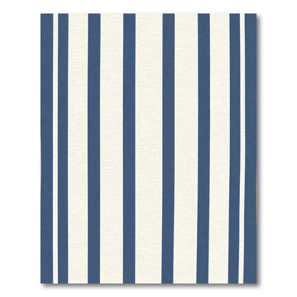 Classic Navy Cream Vertical Stripe Rug