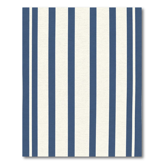 Classic Navy Cream Vertical Stripe Rug