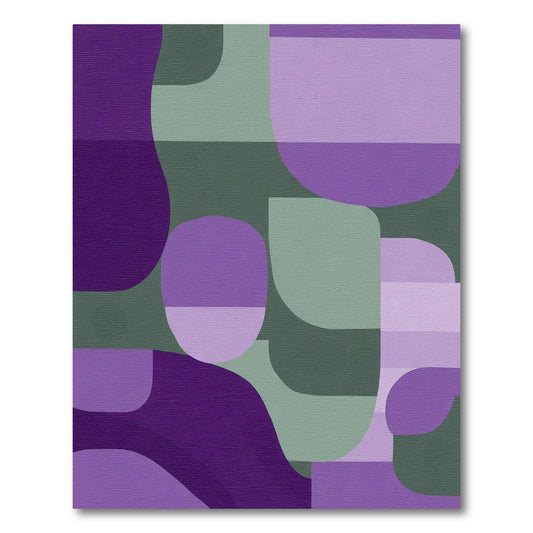 Abstract Geometric Purple Lavender Shapes Rug