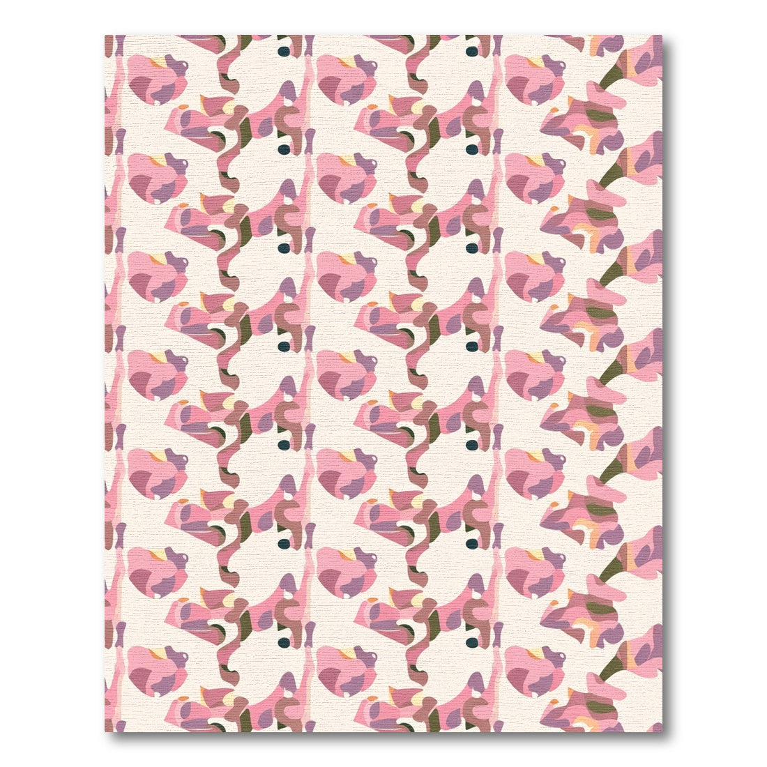 Abstract Pink Orchid Flower Arrangement Rug