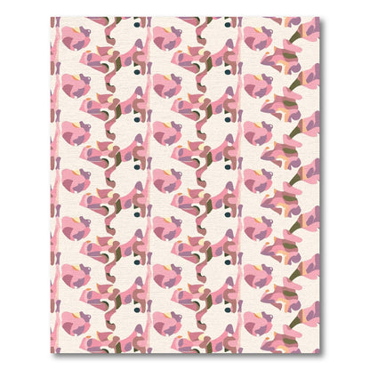 Abstract Pink Orchid Flower Arrangement Rug