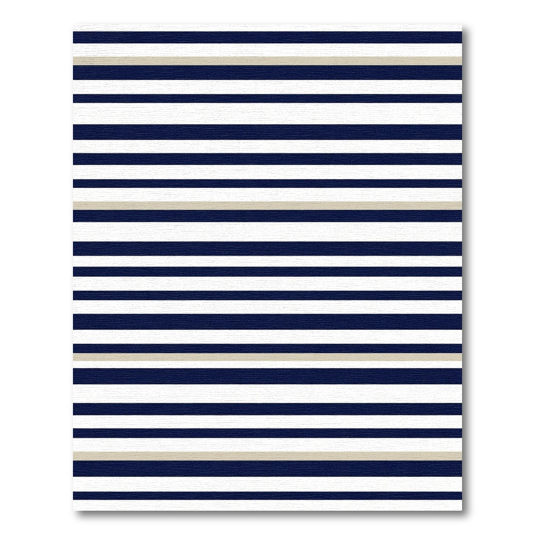 Navy White Tan Stripe Rug