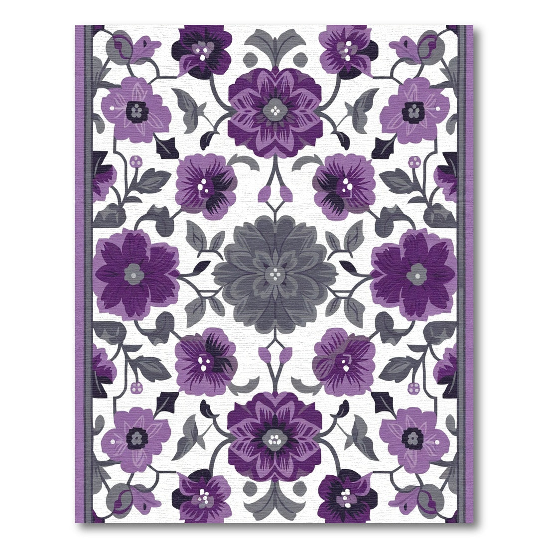 Violet Grape Blossom Bloom Arrangement Rug